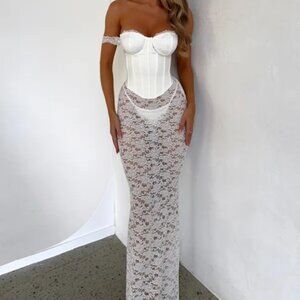 OUTCAST ZANA MAXI DRESS WHITE